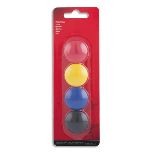[911305] Boîte de 4 aimants 30 mm ronds assortis