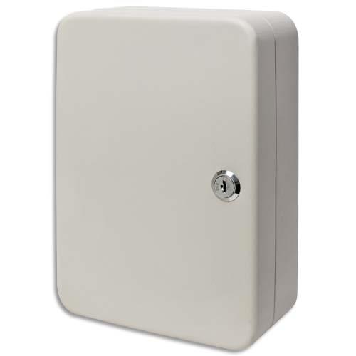 [918850] Armoire à clés capacité 30 clés Grise - Dimensions : L16 x H20 x P8 cm