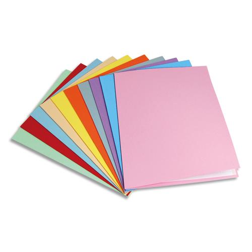 [928930] PERGAMY Paquet de 25 chemises carte 170 grammes coloris Assortis