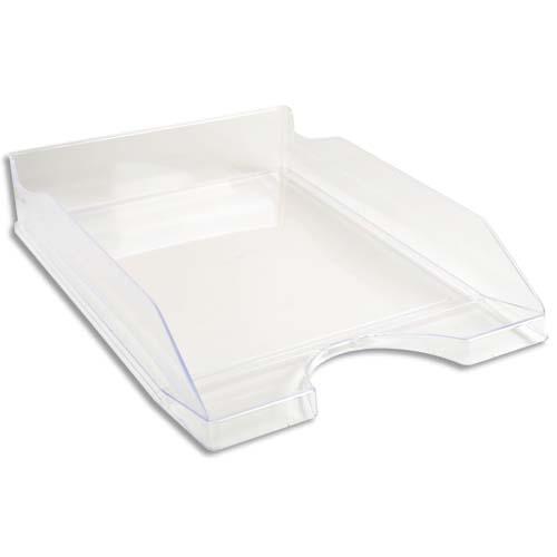 [962316] Corbeille à courrier ECO en polystyrène, Cristal - Dimensions : L25,5 x H6,5 x P34,5 cm