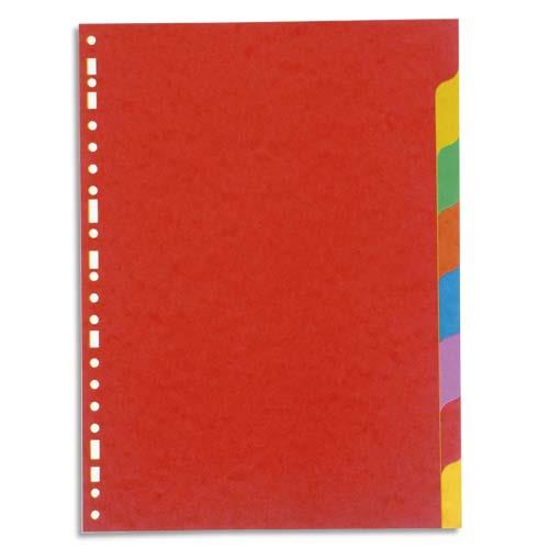 [962439] Jeu d'intercalaires 8 positions en carte lustrée supérieure 225g, 3/10e. Format A4.