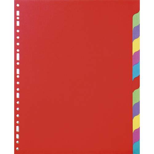 [962442] Jeu d'intercalaires 12 positions en carte lustrée supérieure 225g, 3/10e. Format A4.