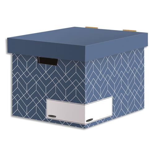[446265] BANKERS BOX Caisse archives HEAVY DUTY DESIGN. Montage manuel. Coloris bleu