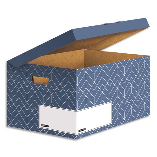 [446267] BANKERS BOX Conteneur archives HEAVY DUTY DESIGN. Montage manuel. Coloris bleu