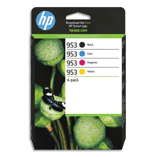 [446365] HP Pack de 4 cartouches jet d'encre 953 6ZC69AE (dont eco-taxe de 0,04 €)