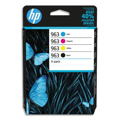 [446366] HP Pack de 4 cartouches jet d'encre 963 6ZC70AE (dont eco-taxe de 0,04 €)