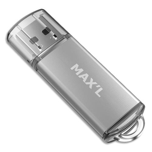 [446370] MAXELL Clé USB 2.0 128Go Color's Grise MAXL85406 (dont eco-taxe de 0,01 €) (dont taxe copie privée de 3,40 €)