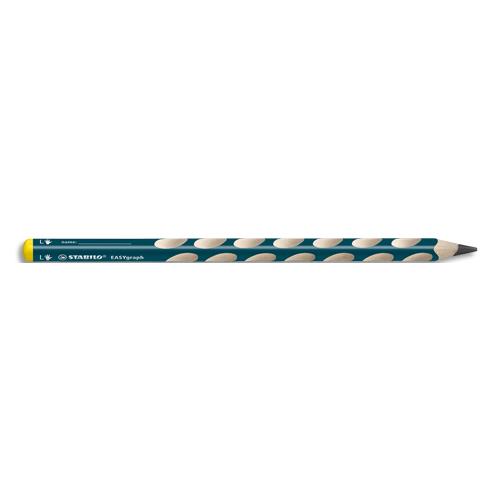 [113715] STABILO EASYgraph crayon graphite B gaucher - Bleu ardoise