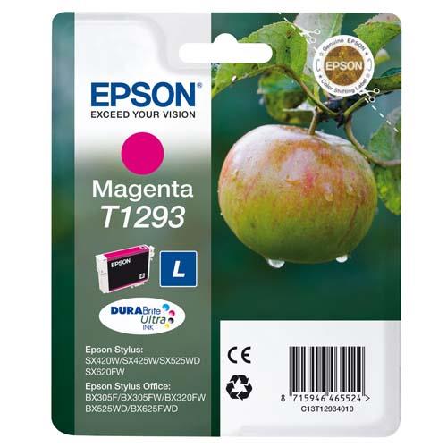 [219383] EPSON Cartouche Jet d'Encre DURABrite Ultra Magenta ''Pomme'' (T1293) - C13T12934012 (dont eco-taxe de 0,01 €)