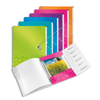 [403163] LEITZ Trieur WOW, 12 positions, PP, fermeture élastique, assortis