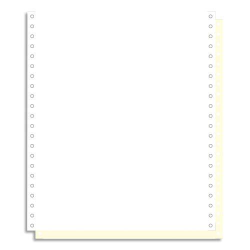 [412865] EXACOMPTA Boîte 1000 feuilles listing 70g autocopiantes blanc/jaune 240x12 2plis bande Caroll détachable