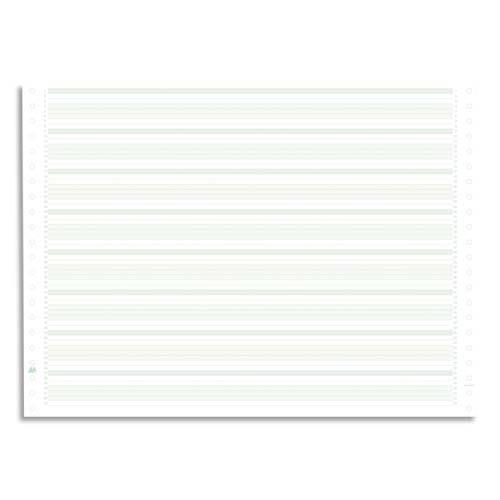 [412886] EXACOMPTA Boîte 2000 feuilles listing 70g standard blanc 240x11 1 pli bande Caroll détachable