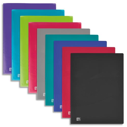 [429902] OXFORD Protège-documents OSMOSE A4 PP 160 vues 80 pochettes numérotées. Coloris assortis 9 couleurs