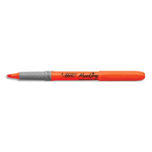 [432158] BIC Highlighter Grip Surligneurs Pointe Biseautée - Orange