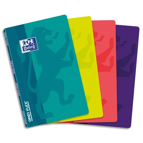 [150142] OXFORD Carnet OpenFlex piqûre 96 pages 9x14cm petits carreaux 5x5. Couverture polypro