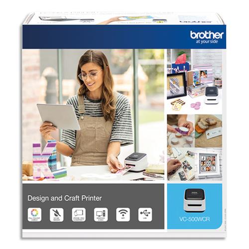 [439404] BROTHER Imprimante d'étiquettes photo couleur VC-500WCR packaging loisir créatif (dont eco-taxe de 0,34 €)