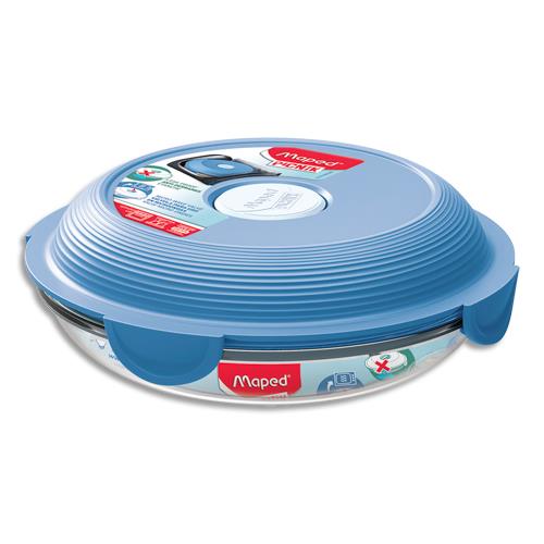 [444530] MAPED Assiette à déjeuner en verre - CONCEPT Adulte, coloris Bleu Orage, contenance 70 cl