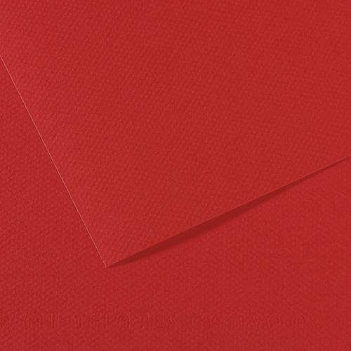 [445723] CANSON Feuille MI-TEINTES® 50X65 160g rouge vif 505