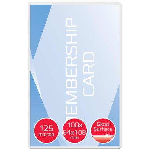 [447210] GBC Paquet de 100 Pochettes de plastification GBC 64 x 108 mm, 2 x 125 microns, brillantes 3740433