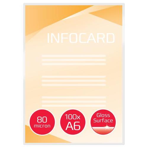 [447217] GBC Paquet de 100 Pochettes de plastification GBC A6, 2 x 80 microns, brillantes IB585067