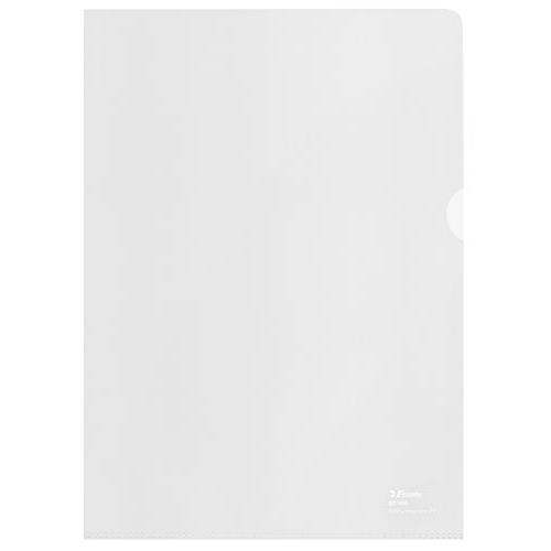 [447238] ESSELTE Boîte de 100 pochettes perforées A4 en polypropylène recyclé 10/100eme. Coloris transparent