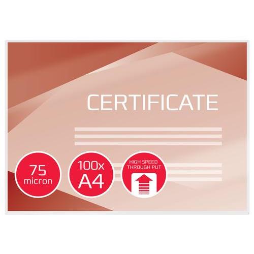 [447246] GBC Paquet de 100 Pochettes de plastification GBC HighSpeed A4, 2 x 75 microns 3747347