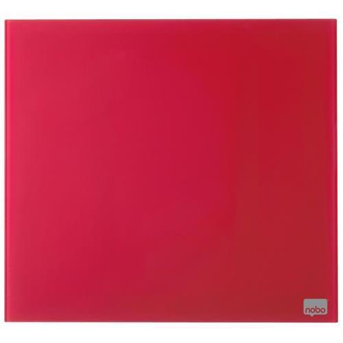 [447309] NOBO Tableau mémo magnétique en verre - 450 x 450 mm - rouge - NOBO 1903955 (dont eco-taxe mobilier de 0,46 €)