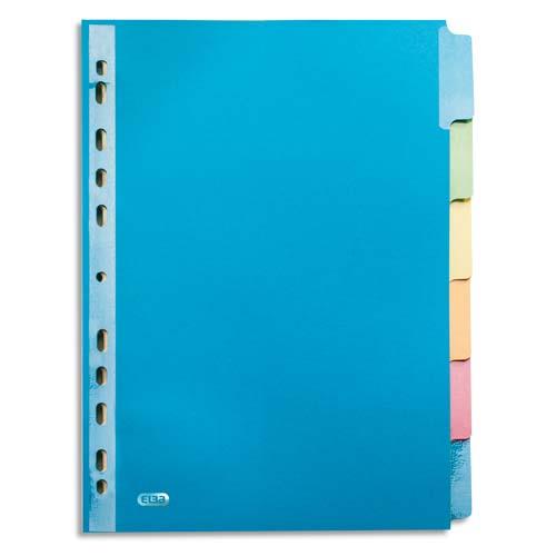 [155219] OXFORD Intercalaire Color Life, 6 positions en carte rigide 220g. Format A4. Coloris assortis