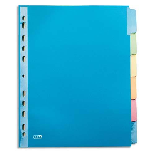 [155234] OXFORD Intercalaires Color Life, 6 positions en carte rigide 220g. Format A4+. Coloris assortis