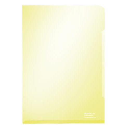 [447450] LEITZ Sachet de 100 pochettes-coin A4 en PVC15/100ème lisse. Coloris jaune