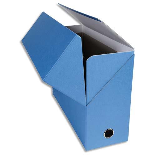 [155246] EXACOMPTA Boîte de transfert, carton rigide recouvert de papier toilé, dos 12 cm, 34x25,5 cm, Bleu