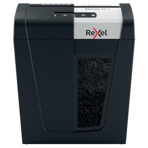 [447507] REXEL Destructeur Secure MC4 détruit 4 feuilles, coupe micro, sécurité P-5, corbeille 14L 2020129EU (dont eco-taxe de 0,71 €)
