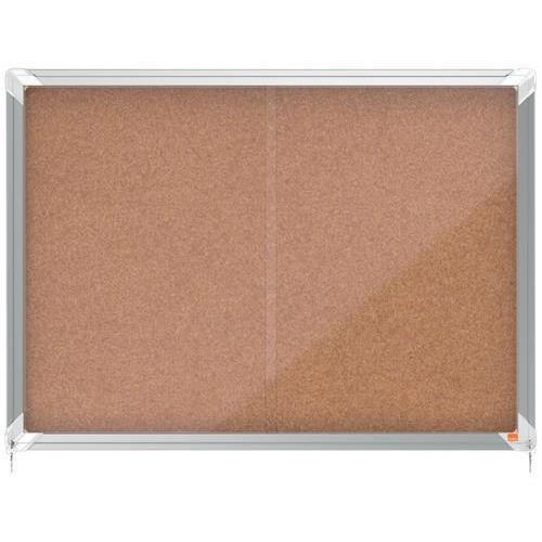 [447594] NOBO Vitrine d'affichage porte coulissante Premium Plus - liège - 8 x A4 - 1915331 (dont eco-taxe mobilier de 1,60 €)