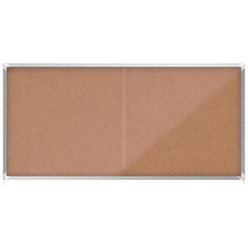 [447645] NOBO Vitrine d'affichage porte coulissante Premium Plus - liège - 27 x A4 - 1915333 (dont eco-taxe mobilier de 4,77 €)