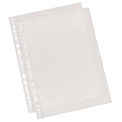[447658] ESSELTE Sachet de 10 pochettes perforées A4 en polypropylène grainé 4.3/100eme. Coloris transparent