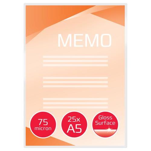 [447676] GBC Paquet de 25 Pochettes de plastification GBC A5, 2 x 75 microns, brillantes 3740483