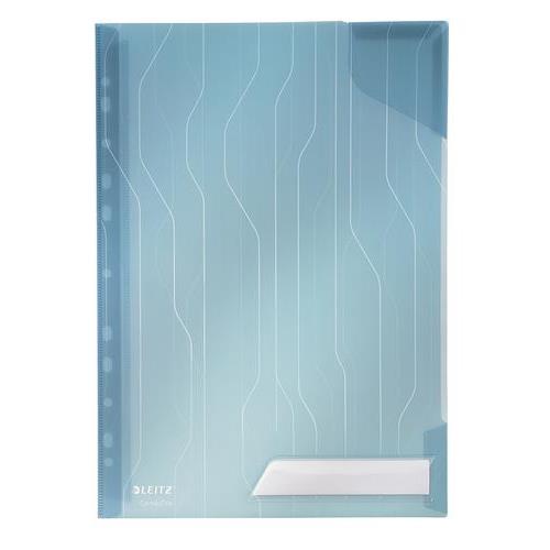 [447677] LEITZ Sachet de 5 pochettes Combifile (pochette/chemise) A4 polypropylène 20/100eme grainé. Coloris bleu