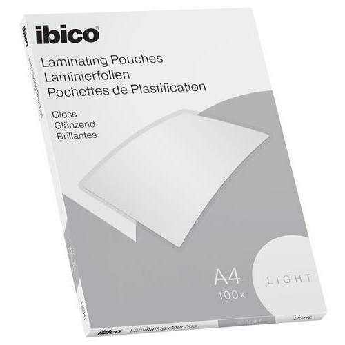 [447685] IBICO Basics light Paquet de 100 Pochettes plastification A4, 2 x 75 microns 627308
