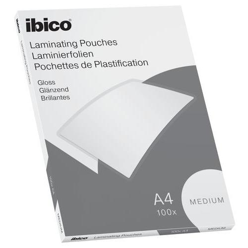 [447693] IBICO Basics Medium Paquet de 100 Pochettes plastification A4 2 x 100 microns 627309