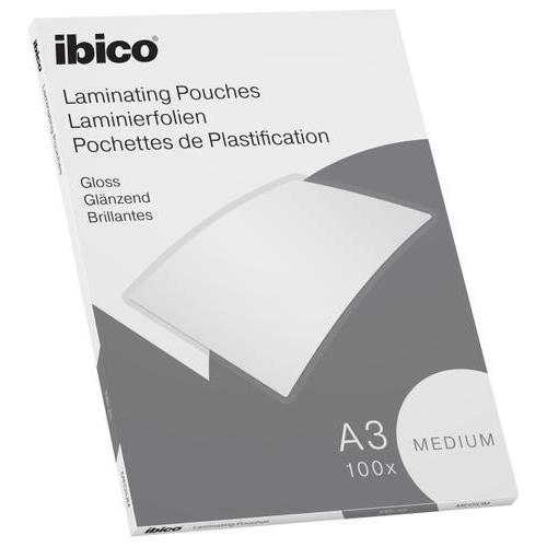 [447718] IBICO Basics Medium Paquet de 100 Pochettes plastification A3 2 x 100 microns 627312