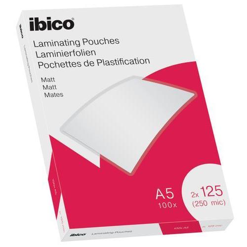[447722] IBICO Paquet de 100 Pochettes plastification A5 2 x 100 microns mates 627322