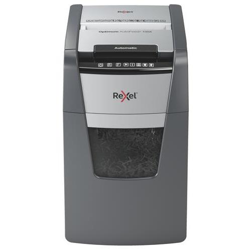[447897] REXEL Destructeur Optimum Auto+ 130X, 130f auto/8f man,coupe croisée,sécurité P4,corbeille 44L 2020130XEU (dont eco-taxe de 1,75 €)