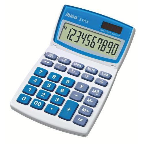 [448298] IBICO Calculatrice de bureau Ibico 210X Écran LCD à 10 chiffres écran à inclinaison réglable IB410154 (dont eco-taxe de 0,02 €)