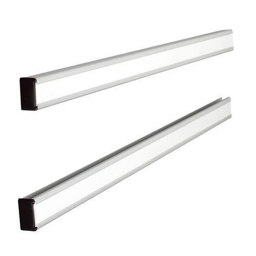 [448327] NOBO Lot de 12 supports pour bandes planning fixes - Argent - 1900410 (dont eco-taxe mobilier de 0,05 €)