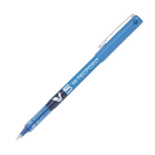 [027612] PILOT Stylo Roller pointe tubulaire 0,5 mm encre liquide Bleue HI-TECPOINT BX-V5