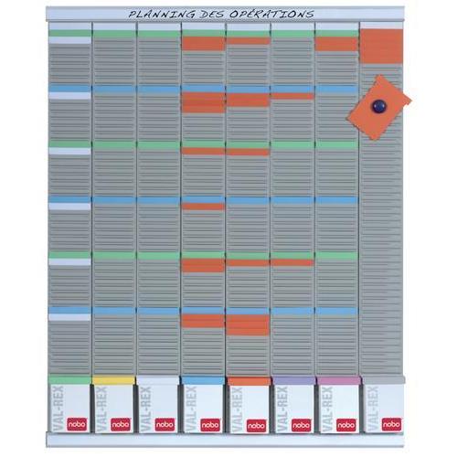 [448416] NOBO Kit planning à fiches T hebdomadaire - 2910800 (dont eco-taxe mobilier de 0,61 €)