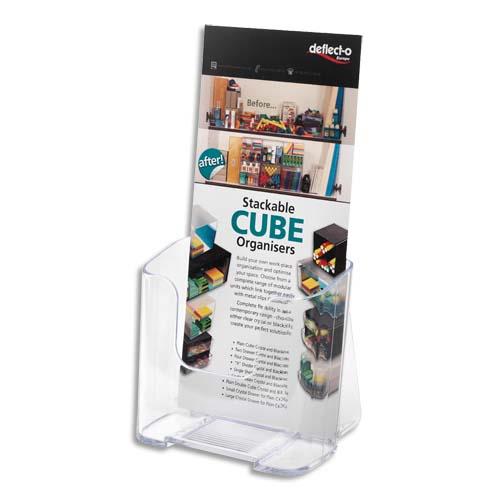 [158295] DEFLECTO Porte-brochures A4 vertical une case 1/3A4