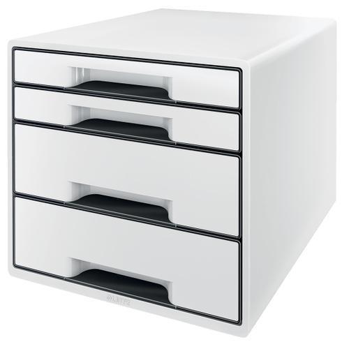 [448475] LEITZ Module de classement WOW, 2 petits + 2 grands tiroirs - Dim : L36,3 x H27 x P28,7 cm. Noir