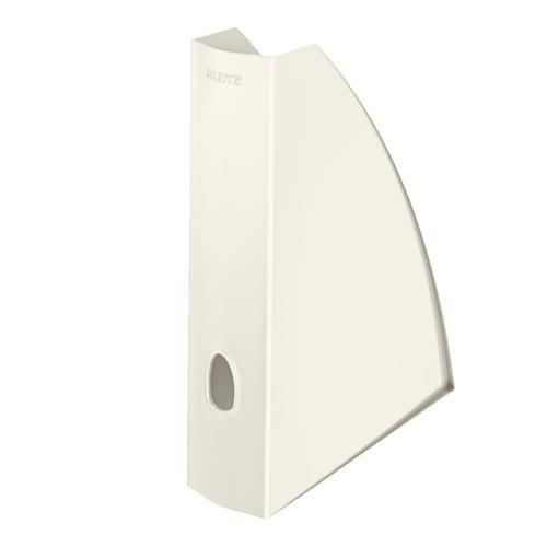 [448477] LEITZ Porte-revues Wow. Dimensions (hxp) : 31,2 x 25,8 cm. Dos de 7,5 cm. Coloris blanc