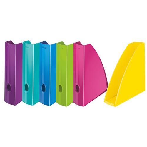 [448479] LEITZ Lot de 6 Porte-revues WOW. Dimensions (hxp) : 31,2 x 25,8 cm. Dos de 7,5 cm. Coloris Assortis